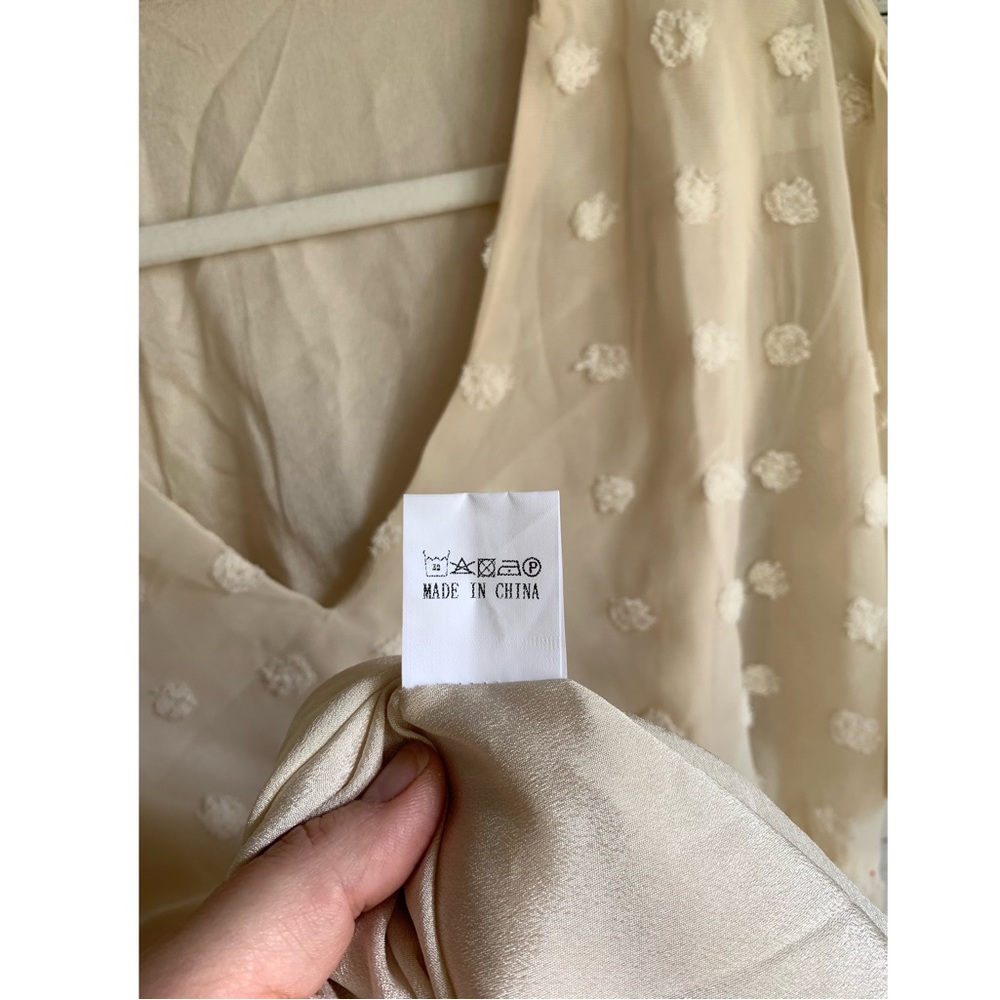 Ivory jacquard babydoll mini - Picture 3 of 8